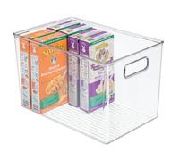 Bac de rangement profond en plastique sans BPA iDesign Linus avec poign es 30,5 x 20,3 x 19,7 cm Transparent