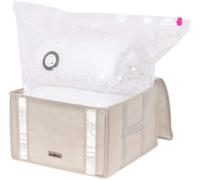 bac de rangement sous vide en polypropylène beige 125 litres