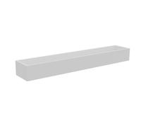 Bac de rangement supérieur rectangle pour table Alto L. 140 cm - H. 15 x L. 137,5 x P. 24 cm - Blanc