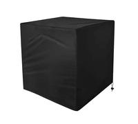 Bac De Rangement Tissus Housse de climatiseur carrée résistante aux intempéries, résistante aux intempéries, housse d'hiver durable pour unité extérieure, conçue pour s'adapter (Black, One Size)