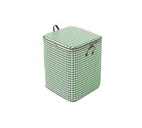 Bac De Rangement Tissus Sac de Rangement Pied de Poule Vert Grande capacité vêtements pliants Garde-Robe Portable tri boîte de Rangement des vêtements avec poignée renforcée Fermeture (Green, 100L)