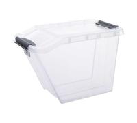 Bac de rangement transparent avec Couvercle Incliné 58 litres