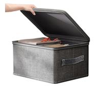 Bac de rangement verrouillable - Boîte d'organisateurs de vêtements | Conteneur utilitaire empilable avec couvercle | Chéchance de lock-out protectrice pour jouets, jeans, pulls, collations, stockage
