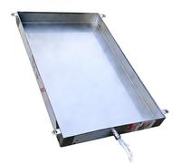 Bac de Récupération Climatisation Rectangulaire Inox 304 Profondeur 8cm avec Tuyau Bac Vidange pour Groupe Extérieur Appareils Balcon Garage Usage Quotidien(90x60cm(36x24in))