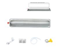 Bac de Recuperation Condensat, Bac Condensat Clim, Bac Vidange, Matériau Galvanisé, pour Climatisation Intérieure et Extérieure(102x12cm/40x4.7in)