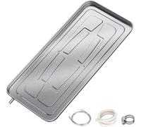 Bac de récupération de condensats pour climatiseur central, bac de récupération de condensats pour climatiseur de fenêtre portable, bac de récupération universel en acier inoxydable 1-5P, ba