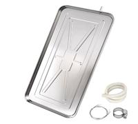 Bac de récupération de Liquide de Refroidissement Portable Universel en Acier Inoxydable pour climatiseur - Antirouille avec Accessoires pour unité extérieure (80 x 39 cm/31 x 15 Pouces) - P