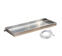 Bac De Récupération D'eau De Climatiseur En Acier Inoxydable Avec Tuyau De Vidange,Bac De Condensation Universel Pour Unité De Climatisation Extérieure,CVC,Systèmes Split(50x120cm(20x47in))