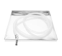 Bac de Récupération D'eau pour Climatiseur, Bac Condensat Clim Carré 40 x 40 cm, Tuyau de Vidange Universel 2 m, Accessoires pour Climatiseur