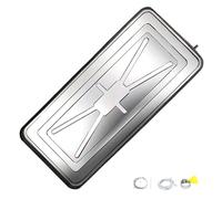 Bac de récupération d'eau pour climatiseur extérieur Universel en Acier Inoxydable, avec Trou de Drainage et Tuyau d'évacuation (94 x 46 cm / 37 x 18 Pouces)