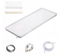 Bac de récupération d'eau Universel pour climatiseur avec kit de vidange et d'installation - Récupérateur d'eau 1-5P pour climatiseurs Split et Pompes à Chaleur, Plastique PP5 Durable, utili