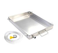 Bac de récupération des condensats en Acier Inoxydable 304 pour systèmes de Chauffage, Ventilation et climatisation, Lave-Linge et Garage - Récupérateur d'eau de Condensation étanche avec év