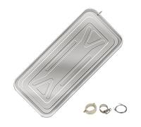 Bac de récupération des condensats pour climatiseur, bac d'évacuation des condensats pour climatiseur extérieur Universel en Acier Inoxydable (94 * 44 cm / 37 * 17 po)