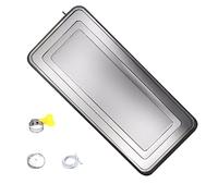 Bac de récupération des condensats pour climatiseur de fenêtre Haut de Gamme avec système d'évacuation - Kit de bac galvanisé pour Une Utilisation intérieure/extérieure (85,5 x 40 x 2,7 cm)