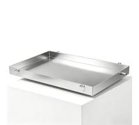 Bac de Récupération for Climatiseur en Acier Inoxydable 304 Robuste bac d'évacuation des Condensats for Système CVC avec Tuyau d'évacuation bac Récupération Condensat Clim(32x8x0.8in)