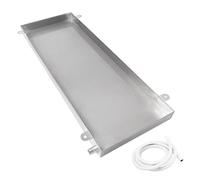 Bac de récupération pour lave-linge, Acier inoxydable 304. Bac de récupération AC avec tuyau 2 m, plusieurs tailles(20x10cm(8x4in))