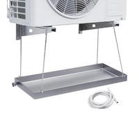 Bac de récupération pour lave-linge, Bac collecteur d'eau AC en acier inoxydable 304, plusieurs tailles(70x10cm(28x4in))