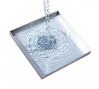 Bac de récupération pour lave-linge, Bac d'égouttage AC en acier inoxydable 304, collecteur d'eau, plateau for plantes étanche, différentes tailles(70x80cm(28x32in))
