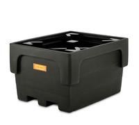 Bac de rétention 1 100 litres CUBI-PE pour 1 cubitainer sans caillebotis - Pour huiles, fioul, gasoil, diesel, produits chimiques - CEMO - 10938