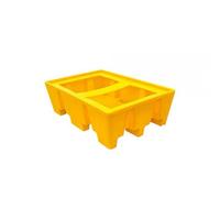 Bac de Rétention 240 l jaune pour Palette Euro sans caillebotis