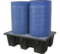 Bac de retention polyethtl.240l 130x90x39 avec caillebotti acier DRAKKAR EQUIPEMENT - 08460
