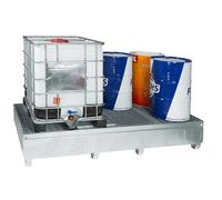 Bac de rétention acier galvanisé 1000 l pour 2 cuves IBC 1000 l - ALGI EQUIPEMENT - 07767350