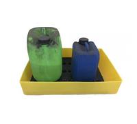 Bac de rétention avec caillebotis 25 litres anti UV 58x40 cm - Jaune