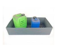 Bac de Rétention avec caillebotis 57 litres anti UV 80x40 cm - Gris