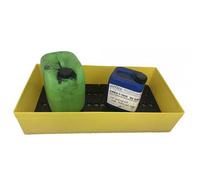 Bac de Rétention avec caillebotis 57 litres anti UV 80x40 cm - Jaune