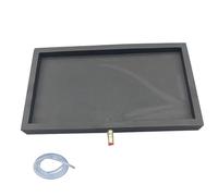 Bac de Retention, Bac Condensat Clim, avec Drain et Tuyau D'évacuation, Moulé en Une Seule Pièce, Étanche, pour la Maison, le Laboratoire et la Cuisine(Black,65x35x4cm/26x14x1.6in)