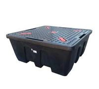 Bac de rétention CUBI-PE 1 200/1 avec caillebotis en polyéthylène - CEMO - 10520