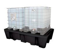 Bac de rétention CUBI-PE 1 200/2 avec caillebotis en polyéthylène - CEMO - 10779