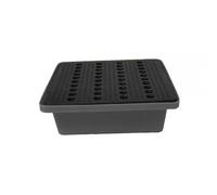 Bac de Rétention empilable pour bidons 30 litres avec caillebotis - Gris