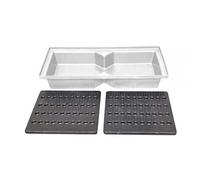 Bac de Rétention empilable pour bidons 70 litres avec caillebotis - Blanc