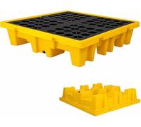 Bac de rétention étanche pour fûts d'huile Palette Modulaire De Confinement Déversement for Des Tailles Multiples Stockage Tambour(130x130x30cm)