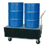 Bac EURO-PE mobil 2 roul+tes pivotantes freinées, 2 roul+tes fixes + guidon fixe CEMO - 8434