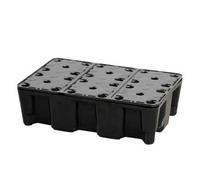 Bac de rétention LABO MODULAIRE PE 25 litres avec caillebotis en PE - CEMO - 10885