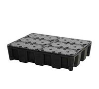 Bac de rétention LABO MODULAIRE PE 60 litres avec caillebotis en PE - CEMO - 10889