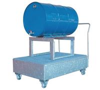Bac de rétention mobile en acier galvanisé SW2 - Pour produits inflammables, lubrifiants - CEMO - 7400
