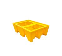 Bac de Rétention 240 l jaune pour Palette Euro sans caillebotis