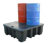 Bac de rétention PE DRUM 450/4 - Pour huiles, fioul, gasoil - CEMO - 9786