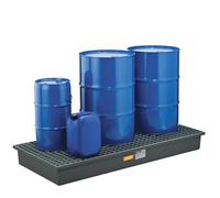 Bac de rétention PFV 220/3 avec caillebotis en acier galvanisé - Pour huiles, fioul, gasoil - CEMO - 10393