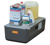 Bac de rétention PFV 65 litres avec caillebotis en acier galvanisé - Pour huiles, fioul, gasoil - CEMO