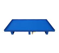 Bac de rétention pour réservoir d'huile, bac de confinement, bac étanche à usage industriel avec orifice de vidange, plateforme de rétention pour entrepôts et g(B 25.59x25.59x5.9in/65x65x15CM)