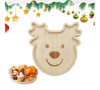 Bac de service de Noël - planche de vacances de taille standard, plat de Père Noël, assiette de charcuterie en bois | Varelle de table fonctionnelle pour la cuisine Affichage du pain Craqueliers Viand