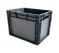 Bac de stockage plastique gerbable norme Europe parois pleines - 25 litres - dim : H 29 x L 40 cm