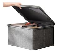 Bac de stockage verrouillable - Récipient utilitaire empilable de grande capacité, boîtier de protection en plastique dur | Organisateur sécurisé avec une couverture robuste pour les outils Craft Part