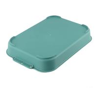 Bac de toilette pour animaux de compagnie, grand espace, grille surélevée, coins lisses, amovible, matériau ABS, blanc/bleu/vert, 27 x 18 5 x 4 cm, 36 5 x 24 5 x 4 9 cm, 171 5 g, 338 g (B)