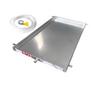 Bac de Vidange 10l bac Condensat Robuste 0.8 mm INOX 304 for Climatisation Mini Split et Fenêtre Collecteur d Eau avec Tuyau de Vidange for Protection Sol(16x39x2in)