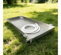 Bac de vidange à condensat en acier inoxydable 304 pour climatisation et climatisation portable - Plateau de drainage de 10 x 10 cm pour systèmes de climatisation